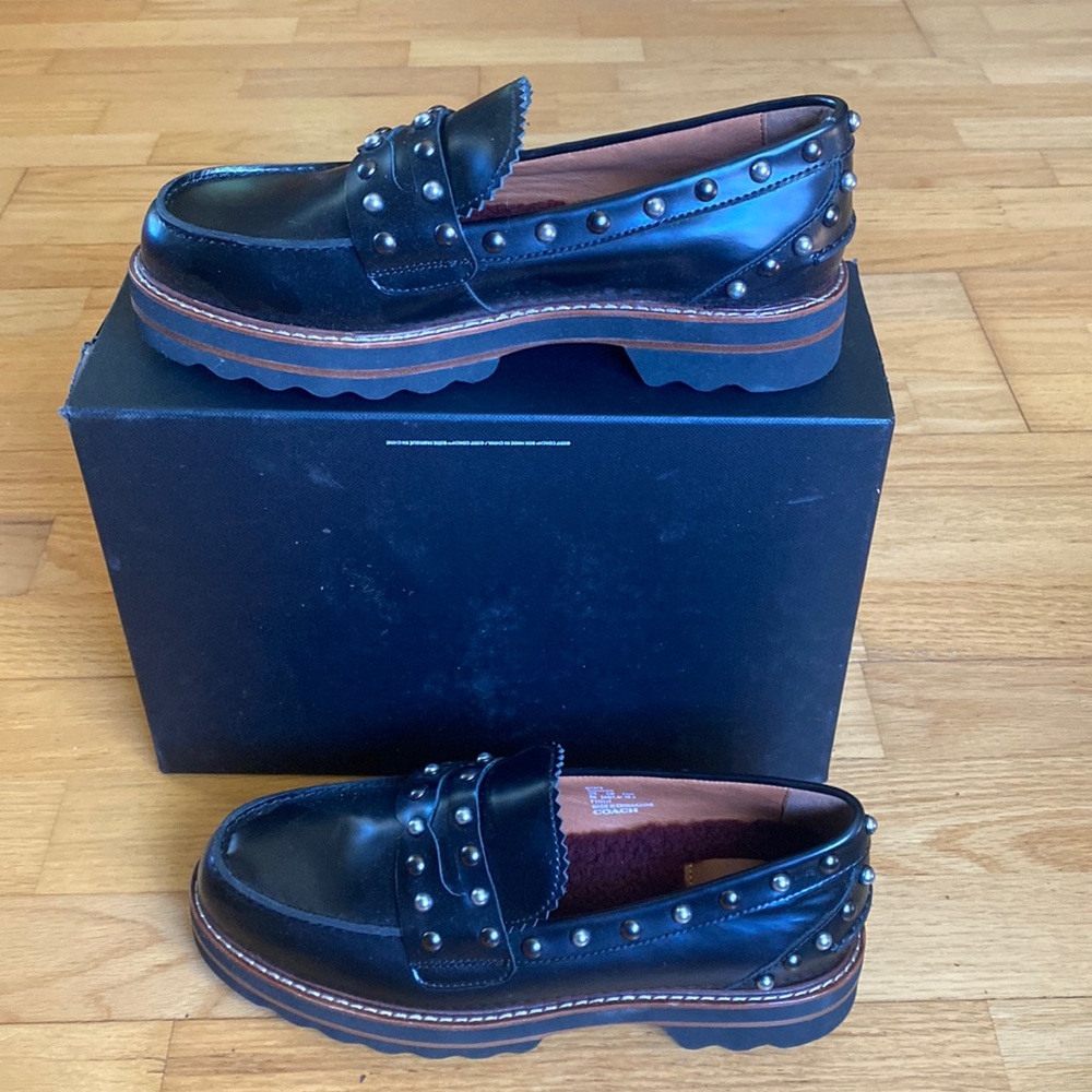 Coach Rivet Loafers Black